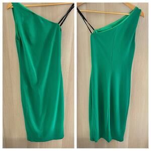 Bailey 44 Elegant Green One-Shoulder Dress